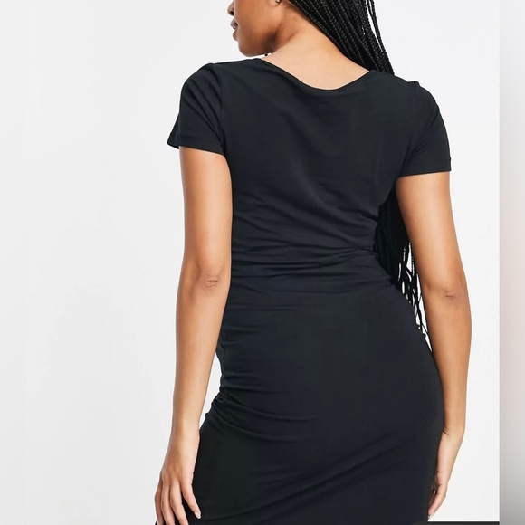 Mamalicious Maternity nursing Cotten blend body-conscious mini dress - size 6 - Picture 2 of 3